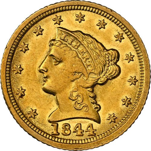 1844-D $2 1/2 MS