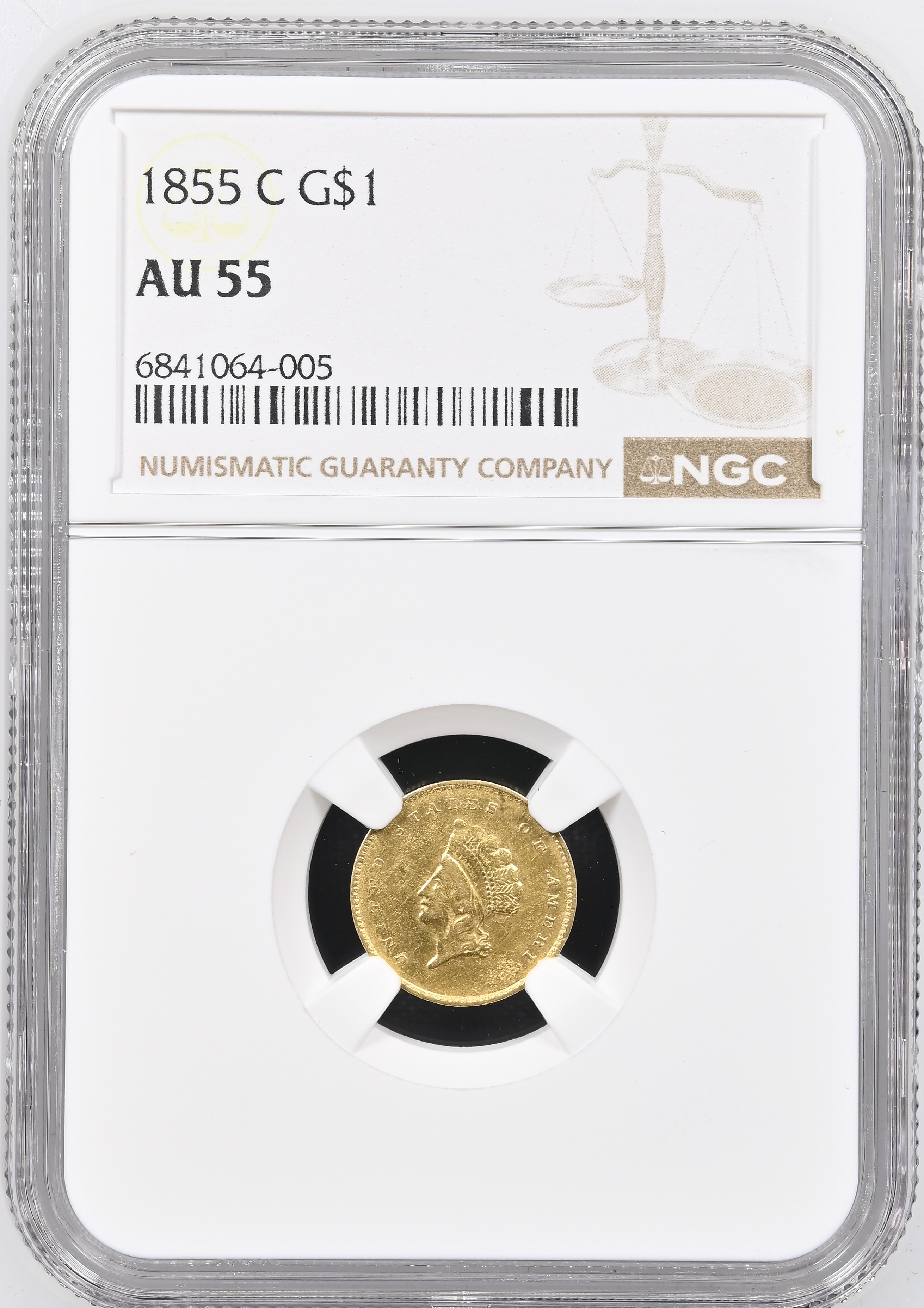 1855-C G$1 Type 2 MS