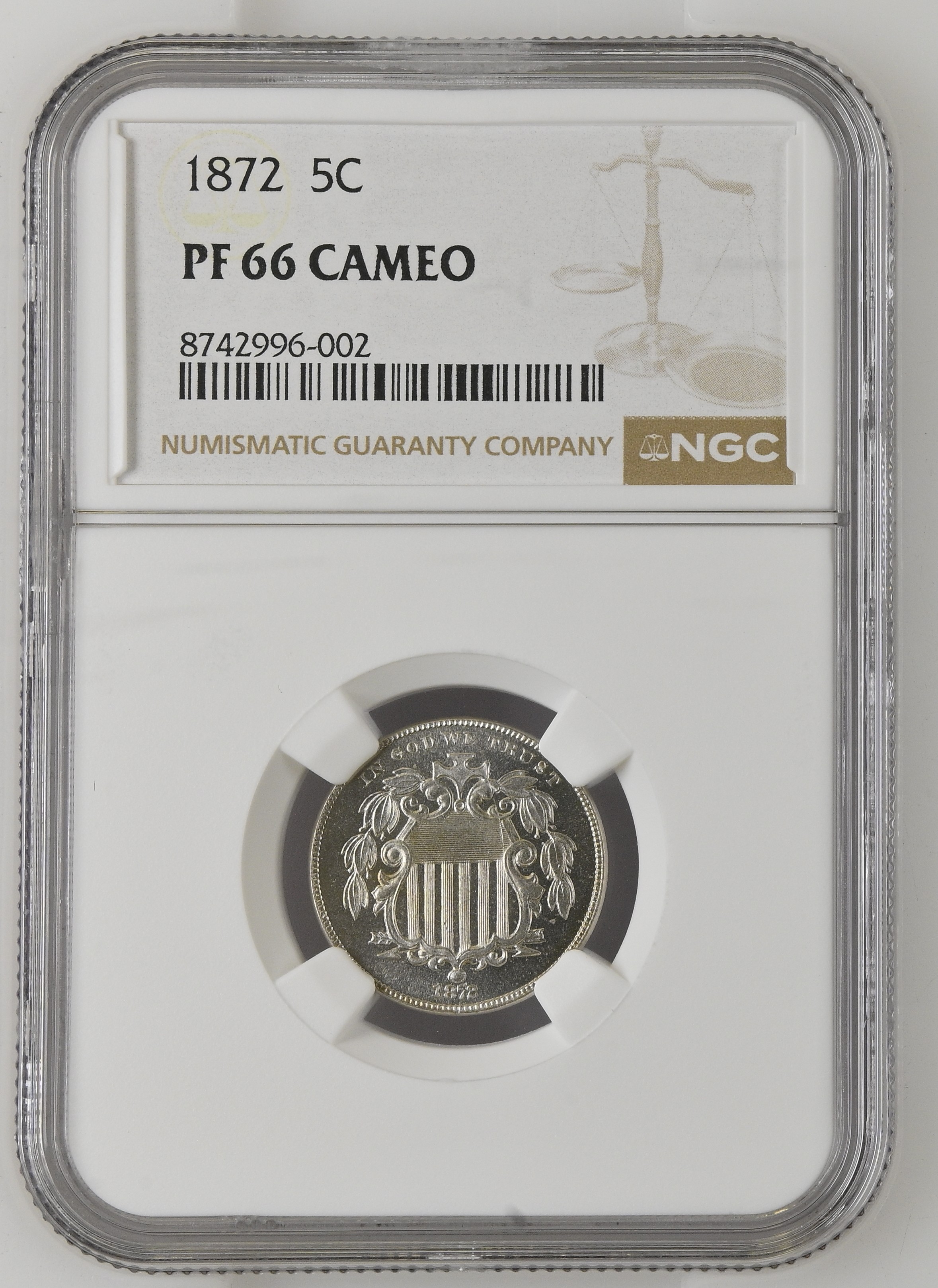1872 5c PR CAM