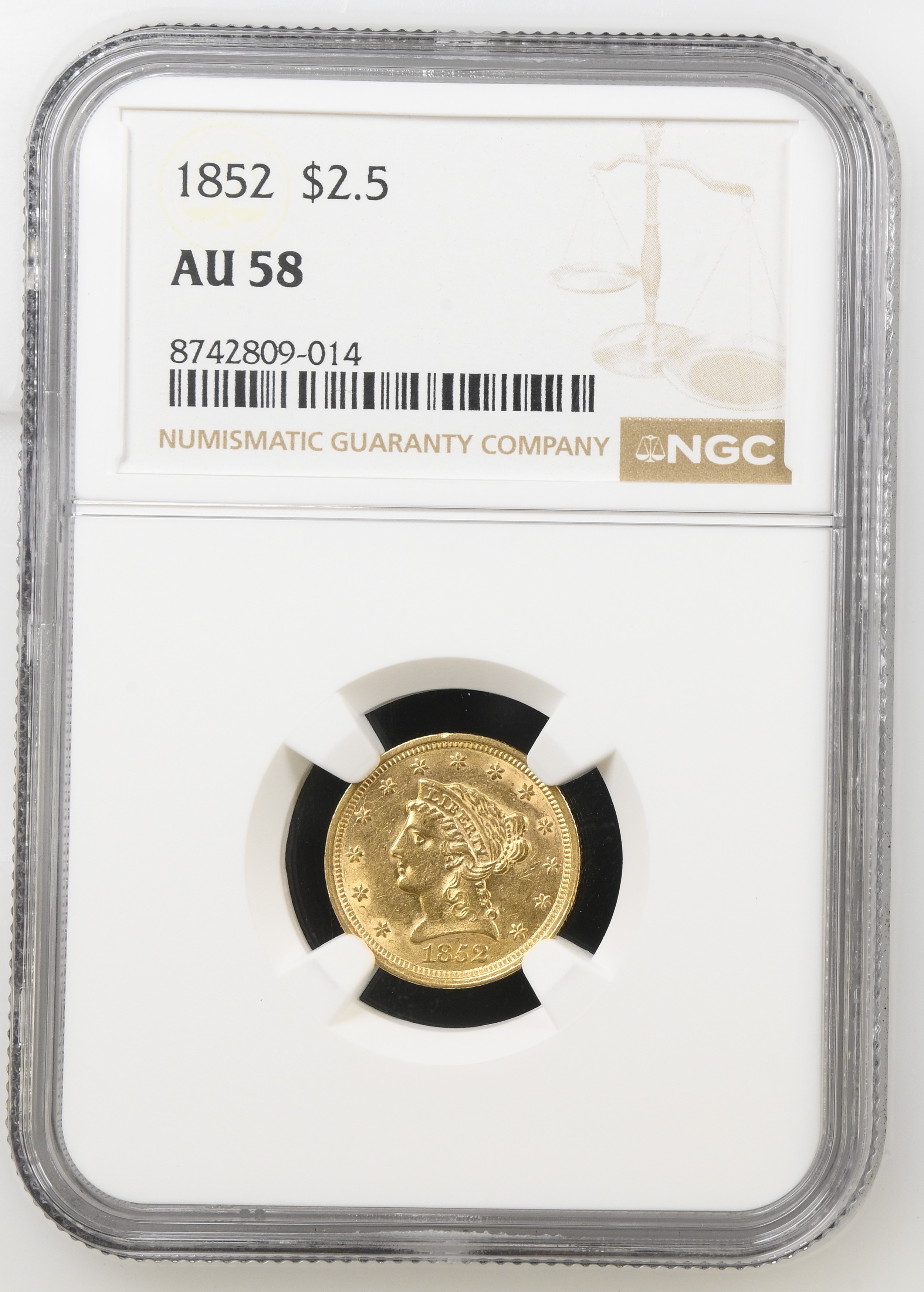 1852 $2 1/2 MS