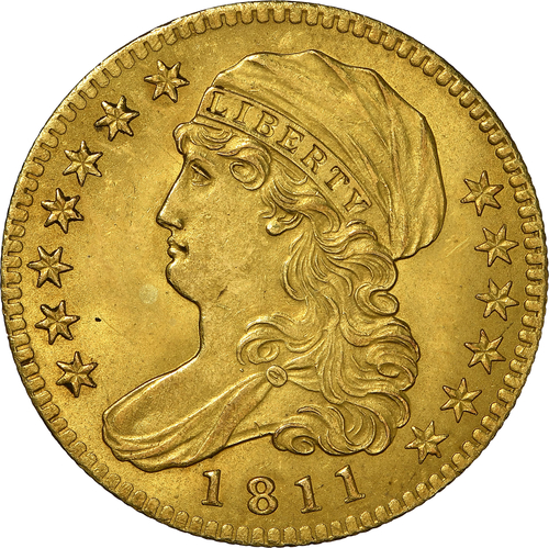 1811 $5 Tall 5 MS