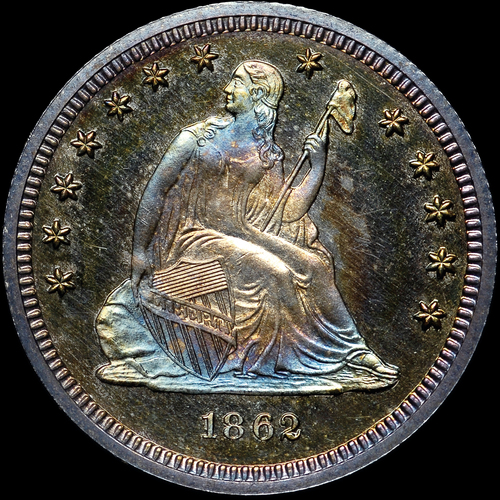 1862 25c PR CAM
